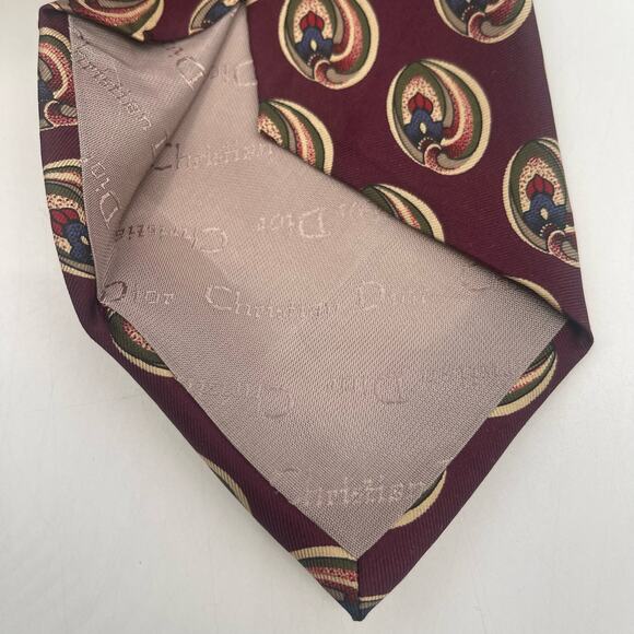 CHRISTIAN DIOR Tie Vintage Designer Luxury Italy Office Business Professional - Picture 10 of 13